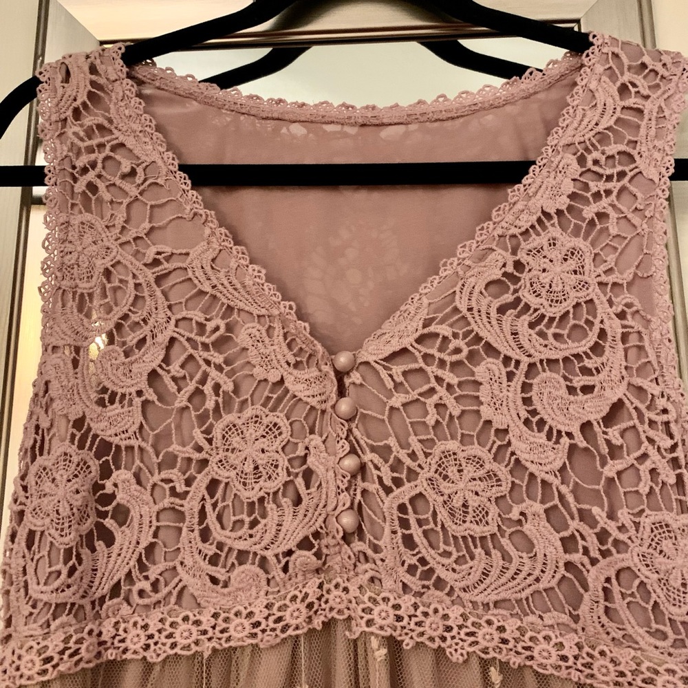 Vintage light purple lace dress